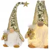Grote kerstkabouter gnoom 47 cm kerstman wit met verlichting JUMIhome