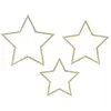 PartyDeco Hangers Sterren Hout Goud Glitter - 3 stuks