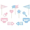 PARTYDECO Photobooth Gender Reveal Party Boy or Girl 11 pièces