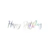 Merkloos / Sans marque Verjaardag Slinger Happy Birthday Parelmoer 62cm