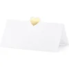 10 MARQUE-PLACES BLANC CUR OR 10X5CM