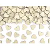 Party-Decoration Houten confetti hartjes (50st)