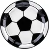 PartyDeco Assiettes en carton en forme de football - Assiettes décorat...