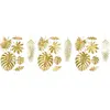 Party Deco Décorations Aloha feuilles tropicales dorées (21 pièces)