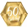 Partydeco Assiette 50 ans en or