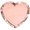 Party-Decoration Partydeco - Borden Rose Gold hartvorm 21 cm (6 stuks)