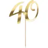 Partydeco - Cake Topper gold - 40 jaar