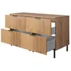 Meuble Sous Double Vasque Avec Plan Sur Pieds Flow Chêne Craft 120 Cm