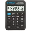 DONAU TECH/K-DT2083-01 Calculatrice à 8 chiffres avec fonction racine 89 x 56 x 11 mm - Couleur : noir - Calculatrice avec affichage à 8 chiffres - Fonctionnement à piles - Design compact
