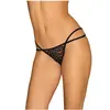 Obsessive Pantheria String Met Kettinkjes - Zwart