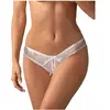Obsessive Alabastra Crotchless Thong Wit - L/XL