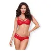 Obsessive 2-Delige Kanten BH Set   Erotische Lingerieset   Maat L/XL    Rood