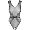 Obsessive Body met Mesh en Kant   Erotische Body   One Size   Zwart