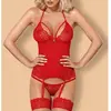 Obsessive Guêpière Kalicia - Rouge rouge S/M