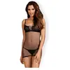 Obsessive Redella Chemise & String - Erotische Jurk - Maat L/XL - Zwar...