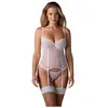 Obsessive - Alissium Korset en string - M/L - Wit