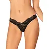 OBSESSIVE CHEMISE Bellastia Kanten String - Zwart