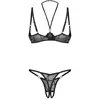 Obsessive - Olianna 2-delige Open Set - Zwart