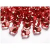 PartyDeco 30 CURS 3D PLASTIQUE TEINTÉ 21MM ROUGE