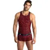 Anais, Hommes, T-shirt, Top "Tribal" pour homme, Rouge, (XL)