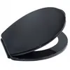 Bisk Iris - Toiletbril - 44,5x36 cm - Zwart - Ovaal - Polipropyleen