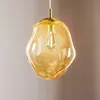 EULUNA Suspension En Verre Sol, Dorée/Ambrée