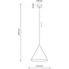 TK Lighting, Lampe de table, Luminaire suspendu Cono 6632, 15 W, E27