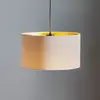 Emibig HILDE Plafonnier suspendu cylindrique noir Hilde avec abat-jour...