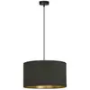 Emibig HILDE Plafonnier suspendu cylindrique noir Hilde avec abat-jour...