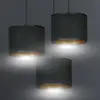 Emibig HILDE Plafonnier suspendu Hilde Black Cluster avec abat-jour en...
