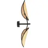 Applique murale - Emibig - VENE - Design noir - Abat-jour en tissu marron - 2x E14