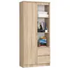 Bibliothèque de bureau AKORD R11 Chêne Sonoma 80 cm 1 porte 2 tiroirs ...