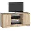 Meuble TV pour salon AKORD Chêne Sonoma 120 cm 2 portes façade Chêne S...