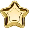 Monnikendam.nl """Papieren borden Star, goud, 18cm (1 zakje met 6 stuks)"""