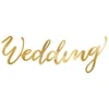 Party-Decoration Partydeco - Gouden letterslinger Wedding