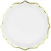 Party Deco Lot de 6 assiettes blanc