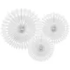 PartyDeco Waaiers Wit - 20/30 cm