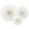 3 ÉVENTAILS DÉCO BLANC CASSÉ 23-32-40CM