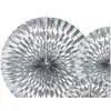 3 ÉVENTAILS DÉCO ARGENT 23-32-40CM