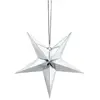 Party-Decoration Partydeco - Hanger Glimmende Ster Zilver (30 cm)