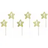 PartyDeco Cupcake Toppers 1st Birthday Gouden Sterren Set/6