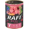 24x400g Rafi Junior Pastete, avec du veau, nourriture humide pour chie...