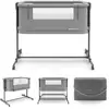 KinderKraft, Lit pour bébé, Nestee Grow 2 co-sleeper bed dark grey