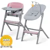 Chaise haute 4 en 1 Kinderkraft Livy + Transat Calmee Aster Pink