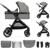 Kinderkraft Poussette multifonctionnelle ESME 2en1 gris KSESME00GRY200...