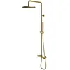OMNIRES Y - Doucheset met thermostaat, diameter 25 cm, geborsteld goud...