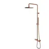 OMNIRES Y - Doucheset met thermostaat, diameter 25 cm, geborsteld kope...