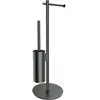 OMNIRES Modern Project - Toiletpapier- en borstelhouder, grafiet gebor...