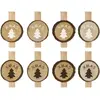 Houten Kerstknijpers 8 stuks - Decoratie voor Kerstboom & Cadeaus