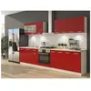 ULTRA Cuisine complete avec meuble four et plan de travail inclus L 300 cm - Rouge mat